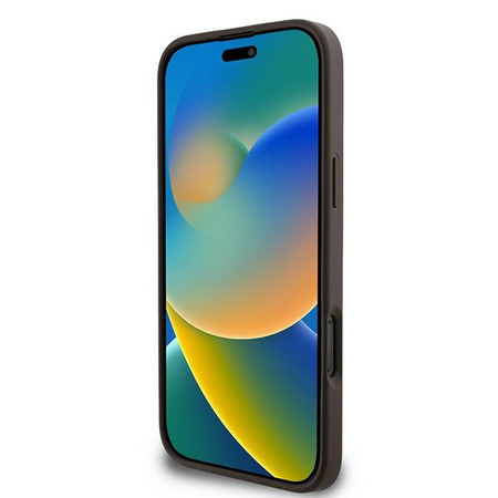 GUESS ETUI HARD CASE DO IPHONE 16 PRO 6.3 4G BIG LOGO Z MODNYM WYKOŃCZENIEM