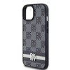 DKNY POKROWIEC HARDCASE DO IPHONE 14 15 136.1 SKÓRZANY MONO PATTERN STRIPES