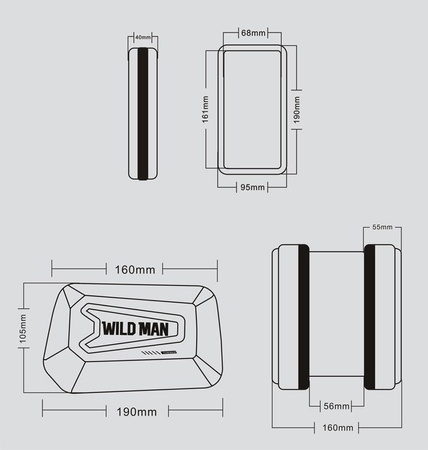 WILDMAN SAKWA HARDPOUCH BIKE MOUNT XL DO ROWERU PRZESTRZENNA WODOODPORNA