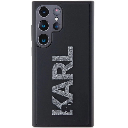 Etui Karl Lagerfeld 3D Rubber Glitter Logo na Samsung Galaxy S23 Ultra - czarne