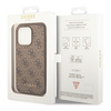 Guess GUHCP14LG4GFBR iPhone 14 Pro 6,1" brązowy/brown hard case 4G Metal Gold Logo