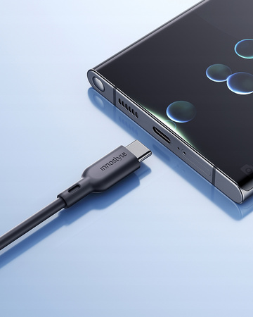 INNOSTYLE ULTRAFLEX KABEL USB-C SZYBKIE ŁADOWANIE DO IPHONE SAMSUNG QC 4.0 KEVLAR 2M CZARNY