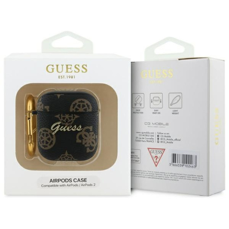 GUESS POKROWIEC OCHRONA DO AIRPODS 1 2 GUA2PG4GPK ZAMEK NA SŁUCHAWKI