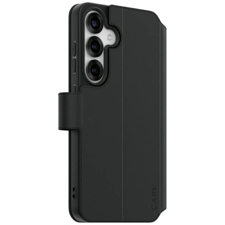 Etui CARE by PanzerGlass Feature Wallet Kickstand na Samsung Galaxy S25 - czarne