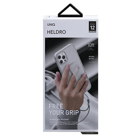 Etui Uniq Heldro na iPhone 12 Pro Max biały/natural frost Antimicrobial