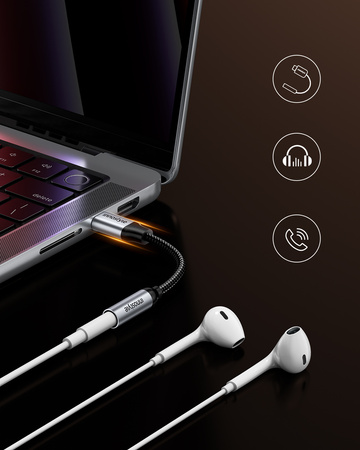 INNOSTYLE ADAPTER USB-C MINI JACK 3,5 PRZEJŚCIÓWKA KABEL AUX DO SAMSUNG DAC