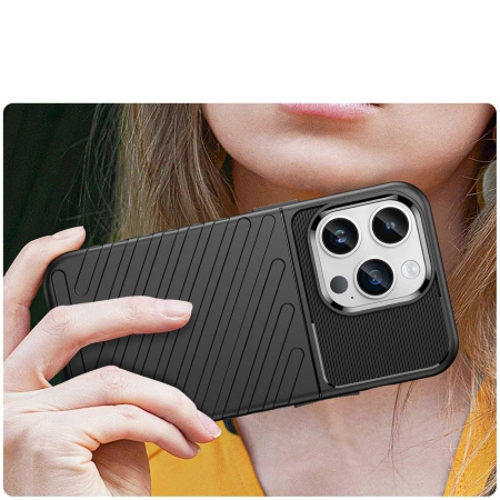 Thunder Case etui iPhone 14 Pro Max pancerny pokrowiec czarny