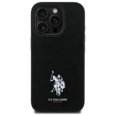 US POLO ASSN POKROWIEC CASE SKÓRZANY DO IPHONE 15 PRO MAX Z LOGO WYSZYWANE