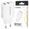WOZINSKY ŁADOWARKA USB-C 30W 2 X USB-A DO TELEFONÓW I TABLETÓW Z FUNKCJĄ PD