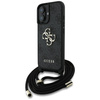 GUESS ETUI TPU DO IPHONE 16 4G BIG LOGO NA RAMIĘ Z BŁYSZCZĄCYM AKCENTEM
