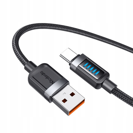 MCDODO KABEL USB-A USB-C SZYBKIE ŁADOWANIE USB TYP C PD 100W 6A 1,2M LED