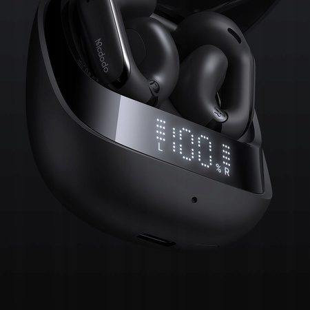 MCDODO SŁUCHAWKI BEZPRZEWODOWE POWIETRZNE Z KLIPSEM NA UCHO BLUETOOTH ETUI
