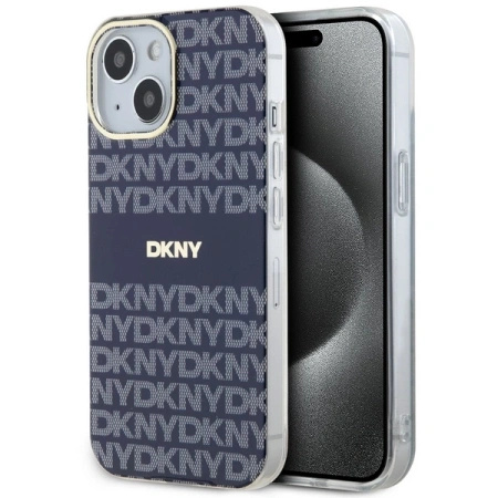 DKNY ETUI HARDCASE DO IPHONE 15 14 13 6.1 DO MAGSAFE WZÓR MONO I STRIPE IML