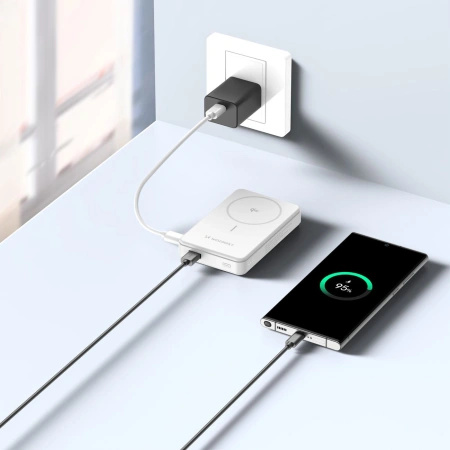 WOZINSKY POWERBANK 10000 MAH QI2 DO TELEFONÓW SAMSUNG HUAWEI XIAOMI Z USB-C