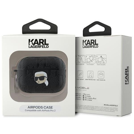 KARL LAGERFELD ETUI AIRPODS PRO 2 MONOGRAM KARL HEAD DO APPLE AIRPODS PRO