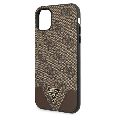 GUESS ETUI HARD CASE DO IPHONE 11 Xr 6.1 4G TRIANGLE COLLECTION BRĄZOWE