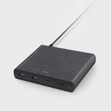 HUB Uniq Surge LITHOS Collective 90W 2xUSB-A QC 3.0 / 2xUSB-C PD 3.0 - czarny