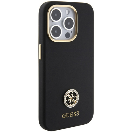 GUESS ETUI CASE DO IPHONE 15 PRO 6.1” HARDCASE SILICONE LOGO STRASS 4G
