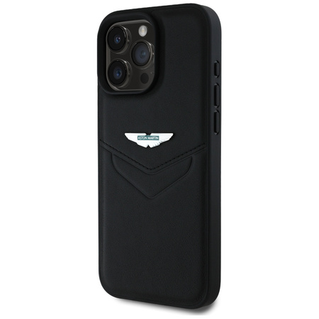 Etui Aston Martin HC Leather Victory     Design do iPhone 16 Pro czarny