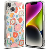 Ringke Fusion Design pancerne etui pokrowiec z żelową ramką iPhone 14 Plus przezroczysty (Floral) (FD637E31)