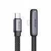 MCDODO KABEL KĄTOWY USB-C LIGHTNING PŁASKI 36W DO IPHONE 12 13 14 CZARNY 2M