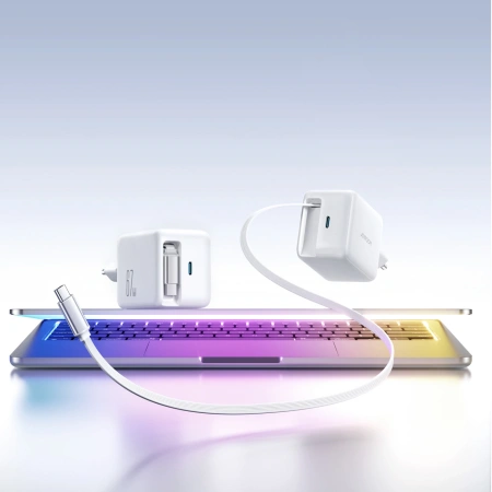 JOYROOM ŁADOWARKA SIECIOWA 67W GAN Z WBUDELOWANYM KABLEM USB-C