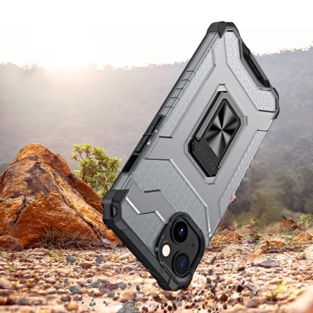 HURTEL CASE CRYSTAL RING DO IPHONE 13 PANCERNE ETUI Z MAGNETYCZNYM UCHWYTEM