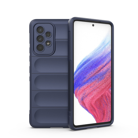 Magic Shield Case etui do Samsung Galaxy A53 5G elastyczny pancerny pokrowiec ciemnoniebieski