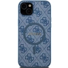 Etui Guess 4G Collection Leather Metal Logo MagSafe na iPhone 15 / 14 / 13 - niebieskie