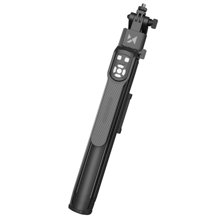 Premium selfie stick Wozinsky WST-360YS z funkcją statywu z automatycznym śledzeniem twarzy 360° AI sterowanie gestami - czarny