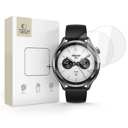 TECH-PROTECT SZKŁO HARTOWANE DO XIAOMI WATCH S4 2-PACK OCHRONNE NA