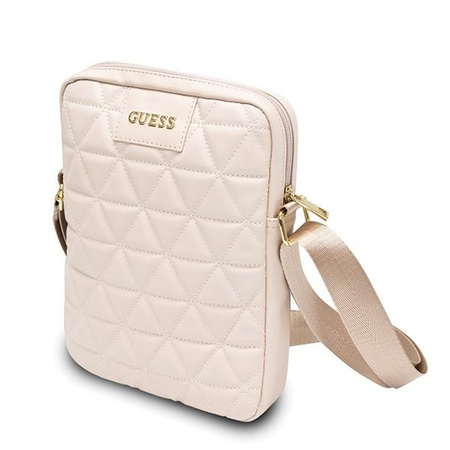 Guess Torba GUTB10QLPK 10" różowa/pink Quilted Tablet Bag