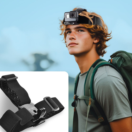 TECH-PROTECT GA100 MOCOWANIE NA GŁOWĘ DO GOPRO DJI DO SPORTÓW EKSTREMALNYCH
