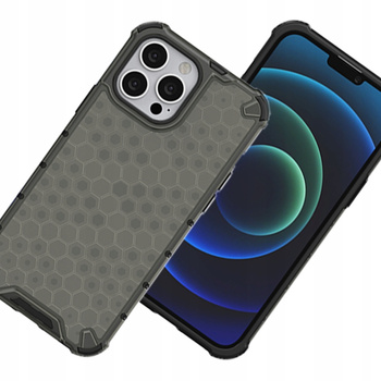 HURTEL ETUI PANCERNE HONEYCOMB Z ŻELOWĄ RAMKĄ DO IPHONE 13 PRO MAX