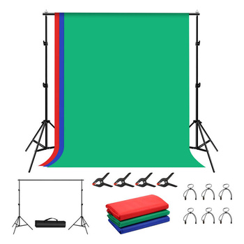 PULUZ ZESTAW DO FOTOGRAFII STATYW 2X2M + TŁA FOTOGRAFICZNE 3 SZT DO STUDIA