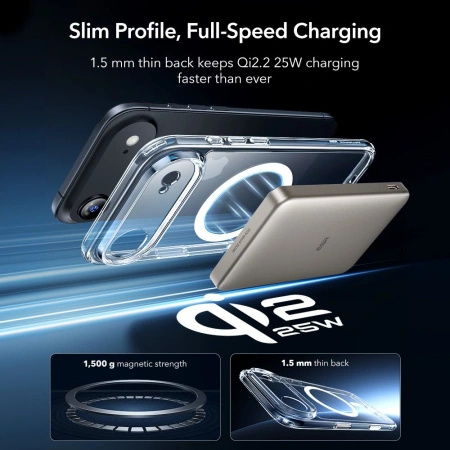 ESR CLASSIC HYBRID ZESTAW DO IPHONE 17 AIR MAGSAFE SZKŁO HARTOWANE ZESTAW