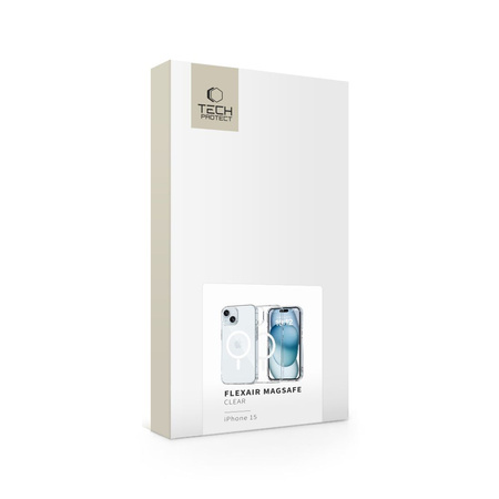 TECH-PROTECT FLEXAIR CASE DO MAGSAFE IPHONE 15 TRANSPARENTNE ETUI Z OCHRONA