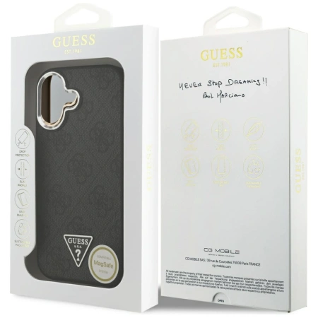 GUESS ETUI DO IPHONE 17 4G TRIANGLE LOGO MAGSAFE LUXURY OCHRONA