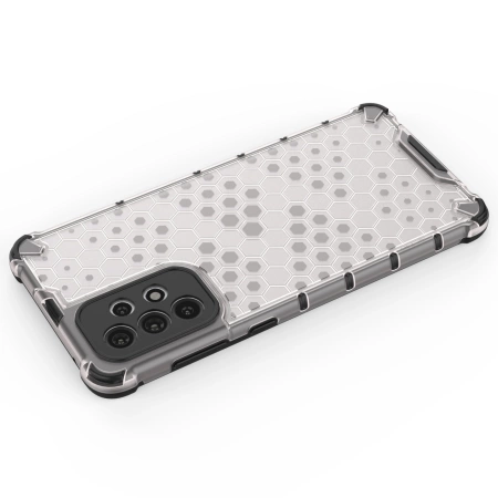 HURTEL POKROWIEC OCHRONNY DO SAMSUNG GALAXY A73 HONEYCOMB Z ŻELOWĄ RAMKĄ