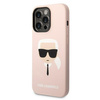 Karl Lagerfeld KLHMP14XSLKHLP iPhone 14 Pro Max 6,7" hardcase jasnoróżowy/light pink Silicone Karl`s Head Magsafe