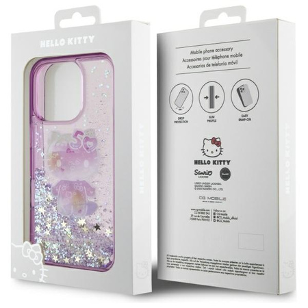 HELLO KITTY HARDCASE DO IPHONE 16 PRO LIQUID GLITTER 50TH ANNIVERSARY PARTY