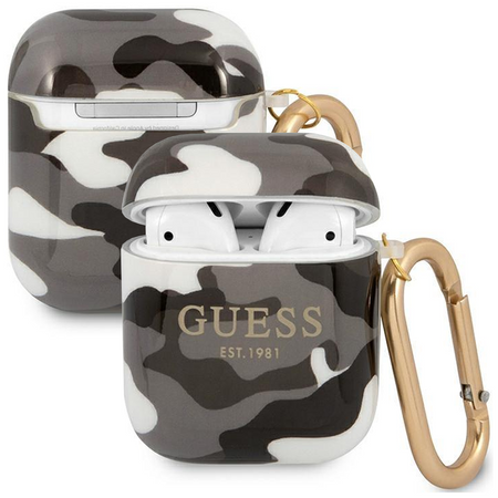 Guess GUA2UCAMG AirPods cover czarny/black Camo Collection