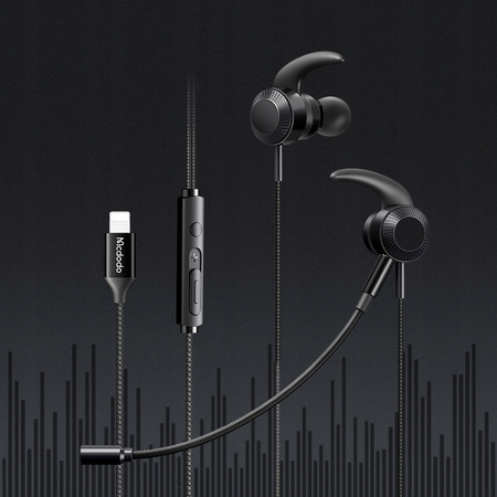 Mcdodo Headphones With Microphone Gaming for iPhone , Black