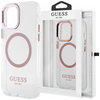 Etui Guess GUHMP12MHTRMP na iPhone 12 / iPhone 12 Pro - różowe Metal Outline Magsafe