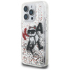 Etui Karl Lagerfeld Liquid Glitter       Choupette Logo do iPhone 16 Pro Max przezroczysty