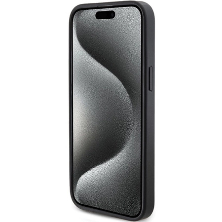 Etui Guess 4G Triangle Metal Logo na iPhone 14 Pro Max - czarne