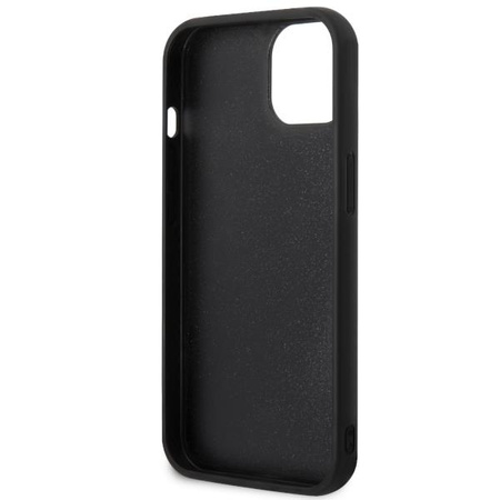 Etui Karl Lagerfeld KLHCP14M3DRKINK na iPhone 14 Plus 6.7" - czarne Rubber Ikonik 3D