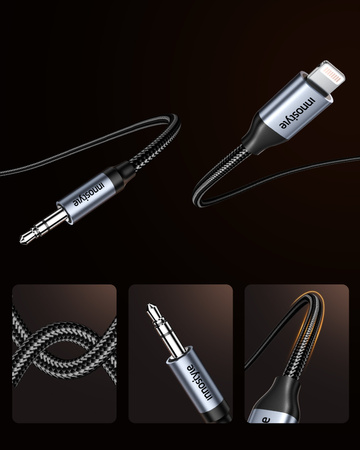 INNOSTYLE KABEL AUX DO IPHONE PRZEJŚCIÓWKA ADAPTER LIGHTNING MINI JACK 1M