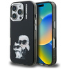 Etui Karl Lagerfeld IML Aquarelle Karl   & Choupette & Logo do iPhone 16 Pro czarny