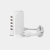DUDAO ŁADOWARKA 5X USB DO TELEFONÓW EU Z WBUDETNYM KABLEM SIECIOWYM BIAŁA